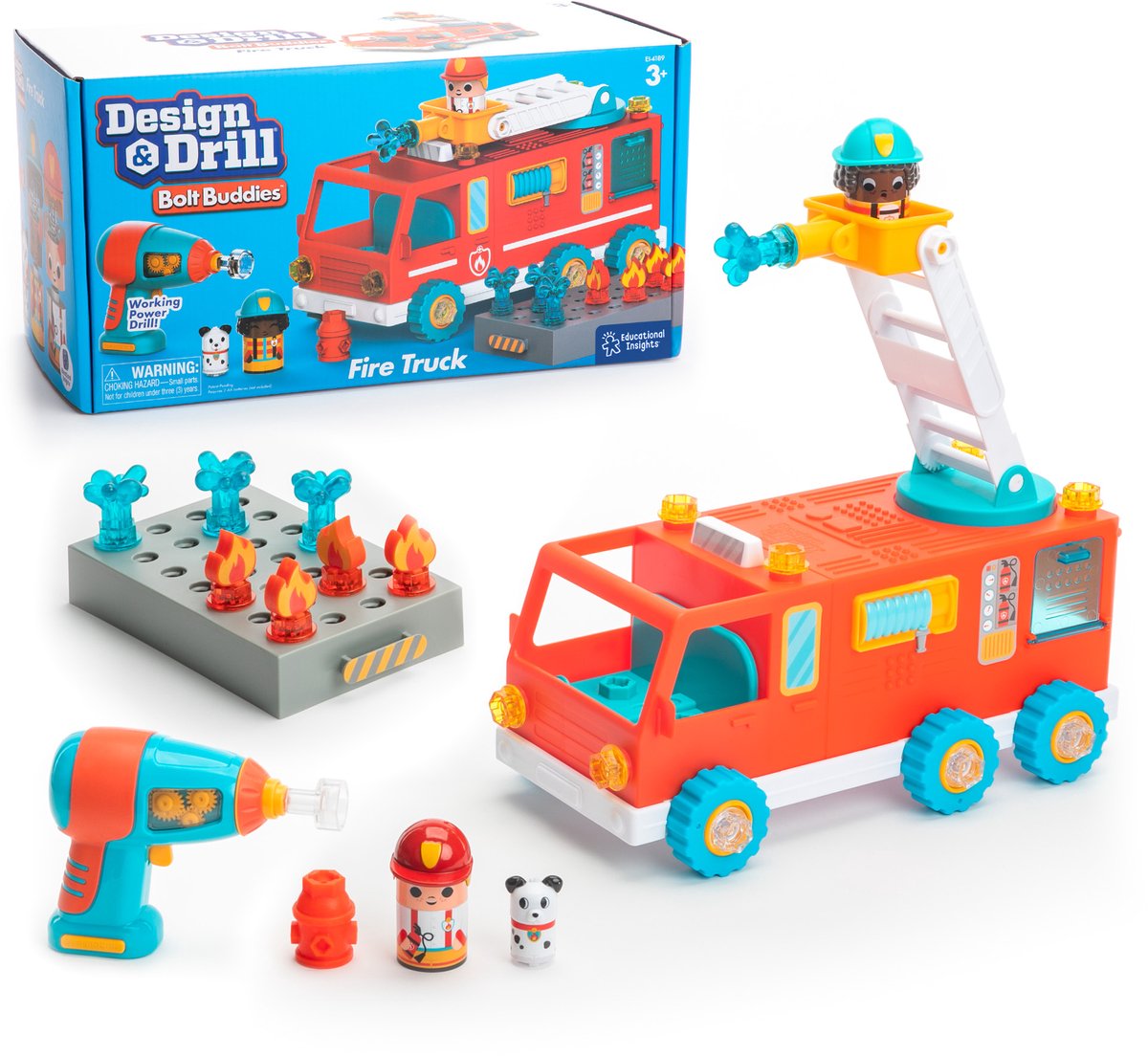 Learning Resources brandweerauto educatief speelgoed Design & Drill. - 3+