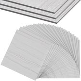 Froadp 54 stuks PVC-vloerbedekking Zelfklevend 5,02 m² Vinylvloer Vloertegels Zelfklevende tegels 30x30cm Vinylvloerbedekking Laminaat Waterdicht Antislip PVC-tegels Decoratieve planken Tegeloptiek Lichtgrijs