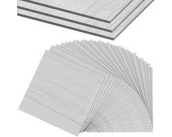 Froadp 54 stuks PVC-vloerbedekking Zelfklevend 5,02 m² Vinylvloer Vloertegels Zelfklevende tegels 30x30cm Vinylvloerbedekking Laminaat Waterdicht Antislip PVC-tegels Decoratieve planken Tegeloptiek Lichtgrijs