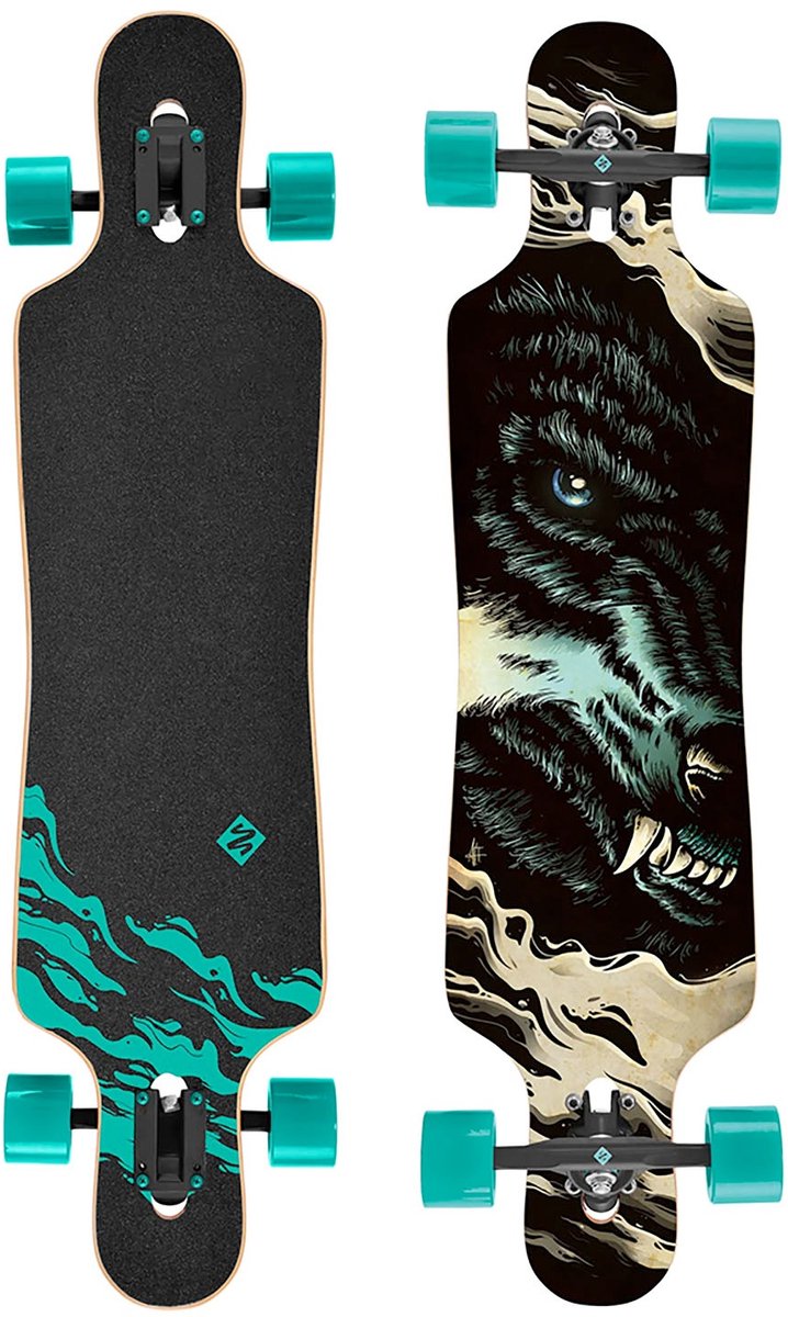 Street Surfing Freeride Longboard 39 Wolf 99cm Veelkleurig