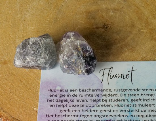 Pierre roulée Fluorite brute, pierres précieuses - Cadeau parfait pour hommes et femmes - Incluant explication - Spirituel - Fluorite - Protection - Calme - Structure - Perspicacité - Imagination - Peur - 100% NATUREL