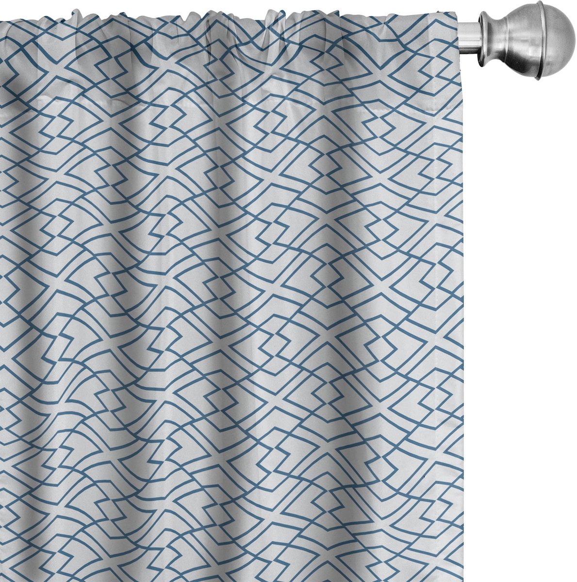 ABAKUHAUS Japanse gordijnen – 2x75x245 cm – Microvezel – Gedeeltelijk verduisterend – Blauw-wit