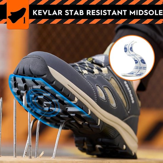 New Balance Elite Lite S1PL Werkschoen Blauw/Bruin