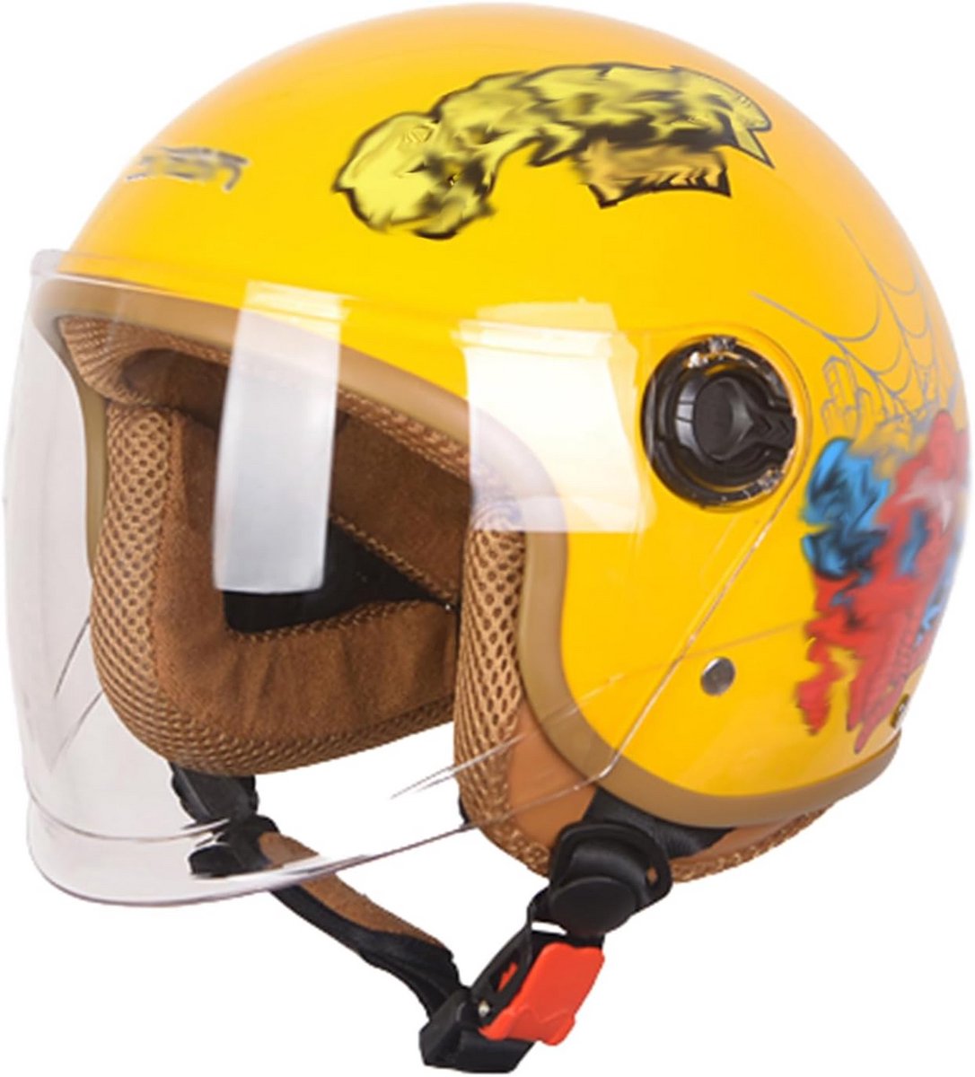 Kinder Motorhelm Demi Jet ECE Goedgekeurd Scooterhelm voor Jongens en Meisjes