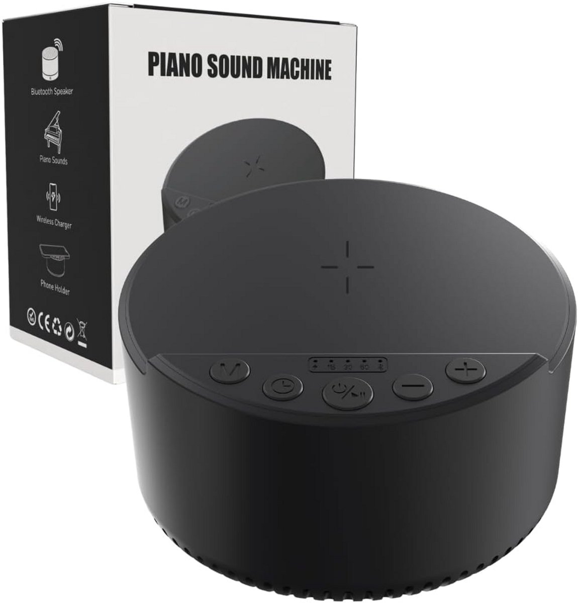 Geluidsmachine met 20 pianogeluiden, Bluetooth-speaker en draadloze oplader