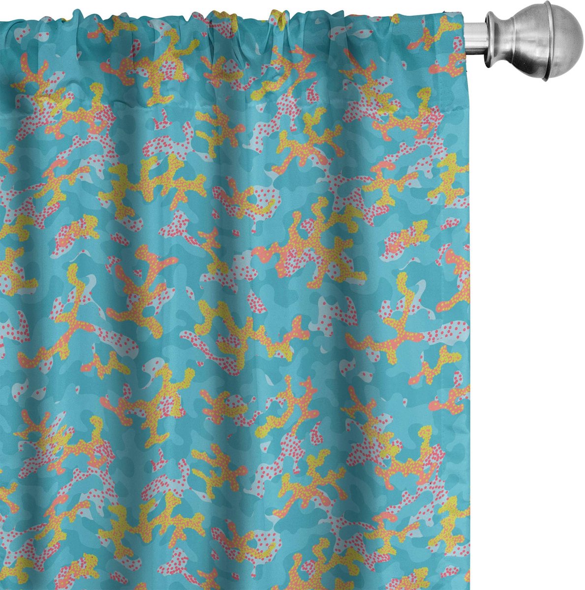 ABAKUHAUS Abstracte gordijnen – 2-delige set 75x245 cm – zeeblauw multicolor Zee Blauw Multicolor