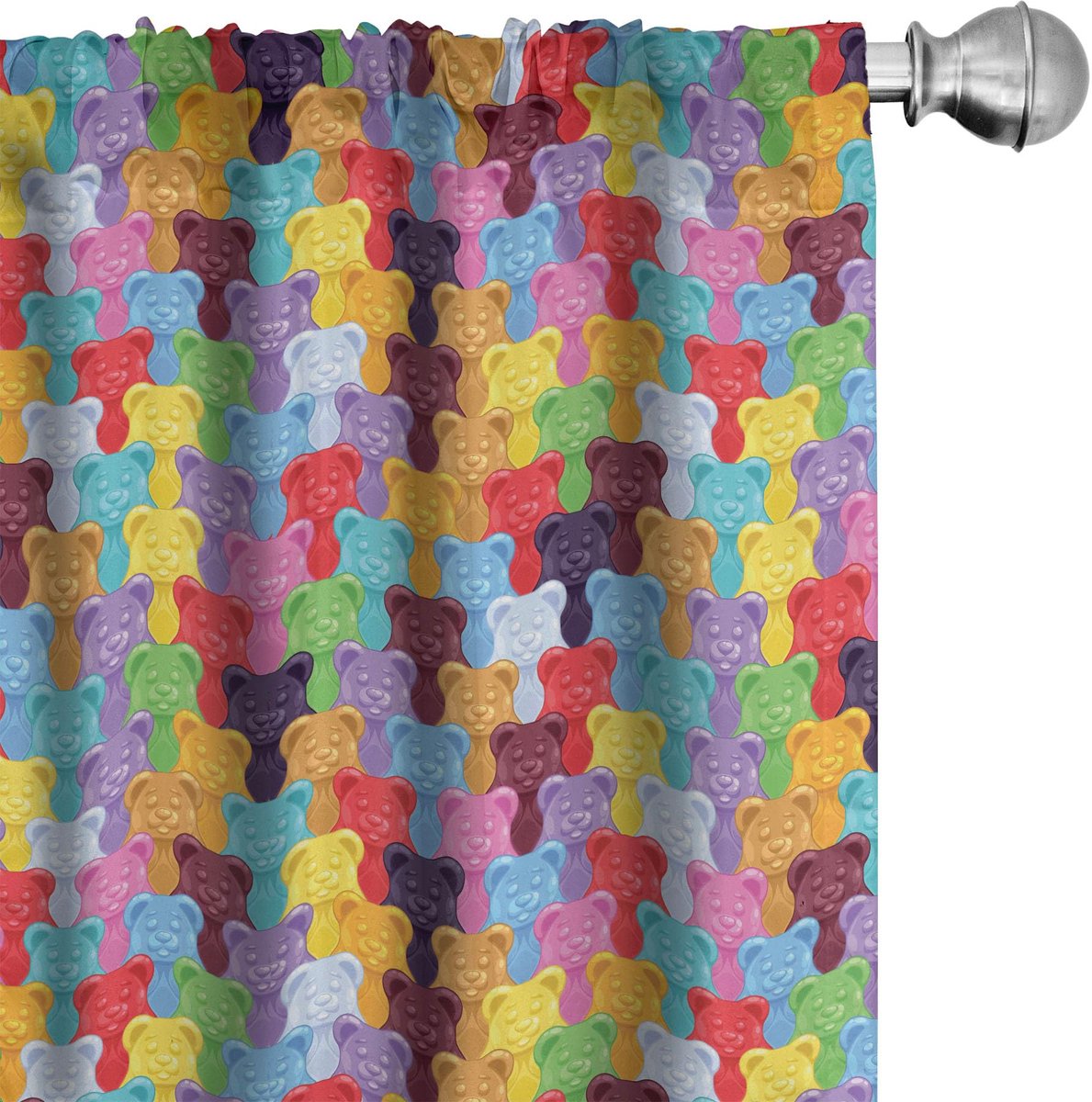 ABAKUHAUS Kleurrijke gordijnpanelen 2-delige set 75x175 cm – microvezel, semi-verduisterend, multikleurig Mehrfarbig