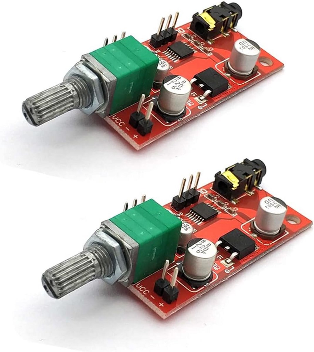 2 Stuks Mini Hoofdtelefoon Versterker Board - Low Noise Voorversterker Module DC 3.6-6V