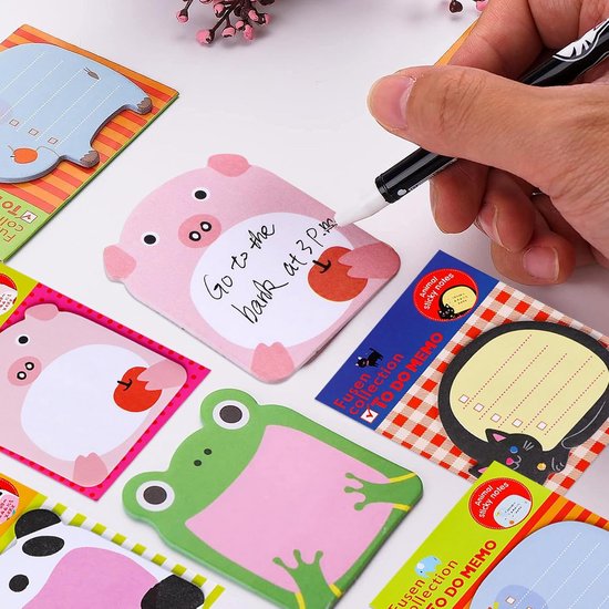 DBALL 8 gekleurde notitieblokken, gelinieerd, 7 x 10 cm, mini- notitieblaadjes, schattige beer, voor herinneringen, planningen, berichten, school, kantoor (400 vellen DBALL 8 gekleurde notitieblokken, gelinieerd, 7 x 10 cm, mini- notitieblaadjes, schattige beer, voor herinneringen, planningen, berichten, school, kantoor (400 vellen