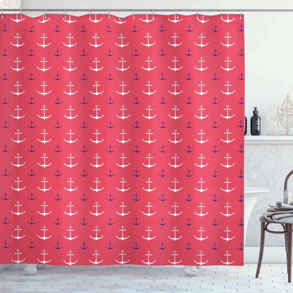 ABAKUHAUS Douchegordijn – Maritieme Kunst – 175x200 cm – Polyester
