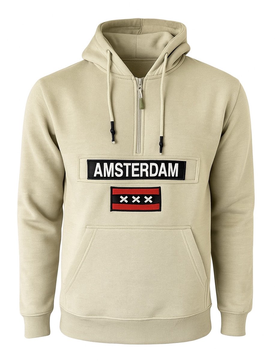 AMSTERDAM CITY ESSENTIALS HOODIE - Beige - S