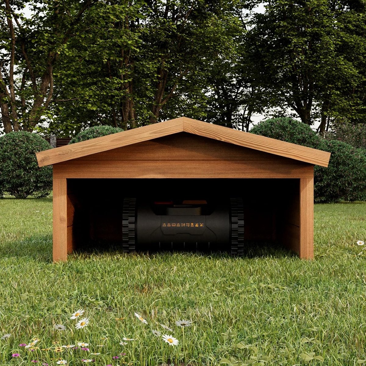 Houten Garage voor Robotmaaier - Weerbestendige Carport - afbeelding 3