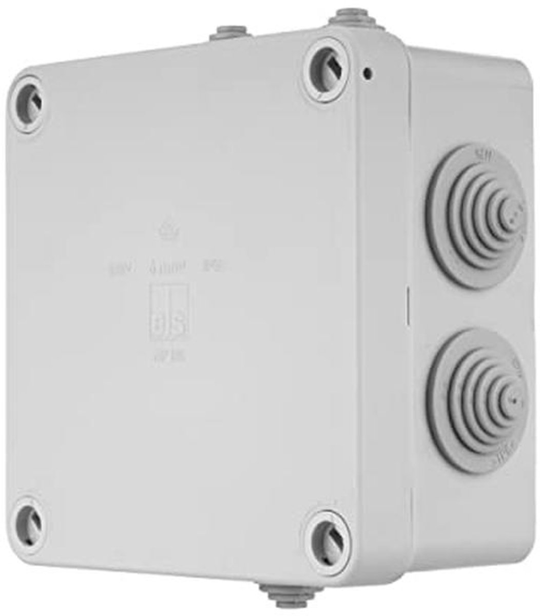 Verdeeldoos 7-voudig IP54 - 113x113x58mm - PVC en vlamvertragend