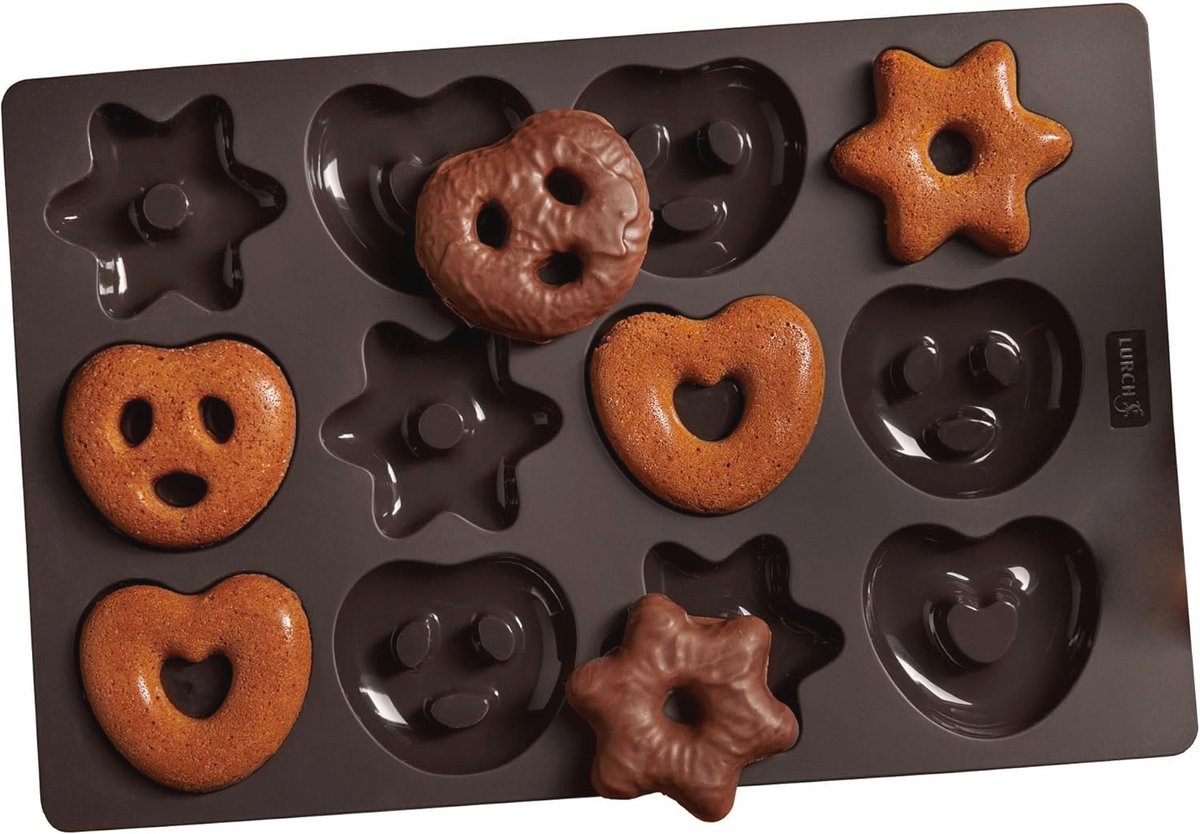 Flexibele Bakvorm voor Mini-Peperkoek en Snacks - Premium Siliconen 20 x 30 cm