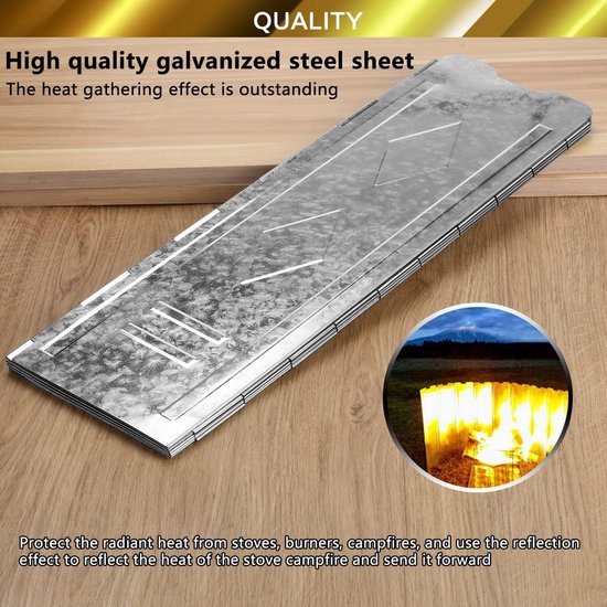 Oversized windscherm voor gaskoker - 150 cm aluminium opvouwbare zonwering — afbeelding 3