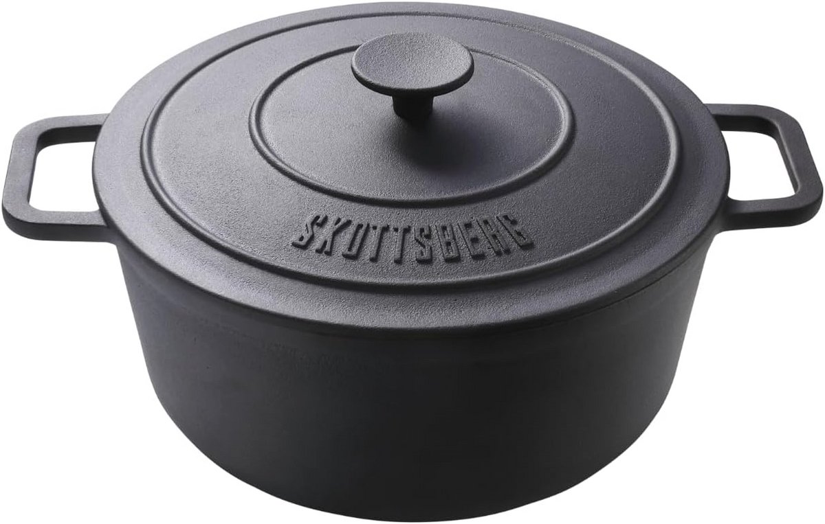 Gietijzeren Braadpan 28 cm - 5.5 L - Ideaal voor Stoof- en Bakgerechten
