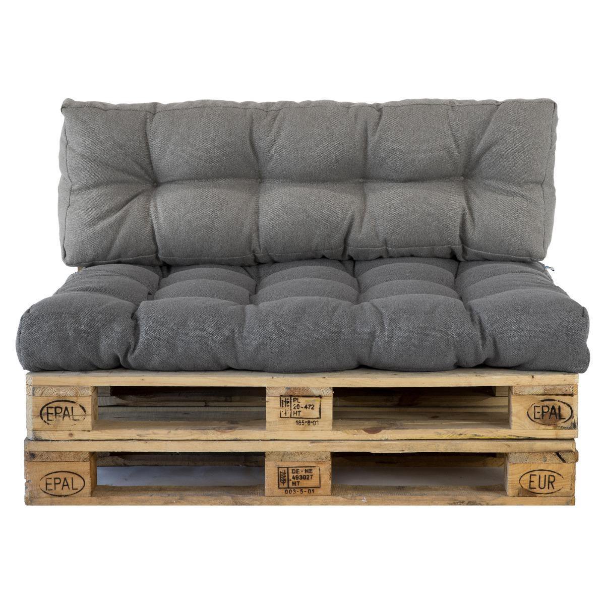 2L Home & Garden Palletkussen Ribcord Deluxe Zand - 120x80cm - Zitkussen