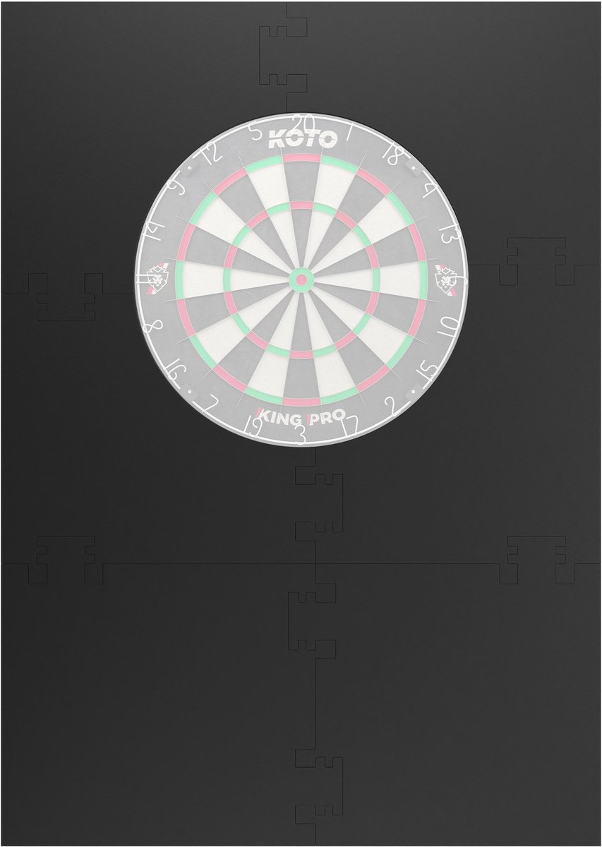 KOTO – 6PCS. Dart Surround Zwart - Vierkant - Dartbord Surround Ring - EVA - Economisch & Duurzaam - Beschermd Muren & Dartpunten
