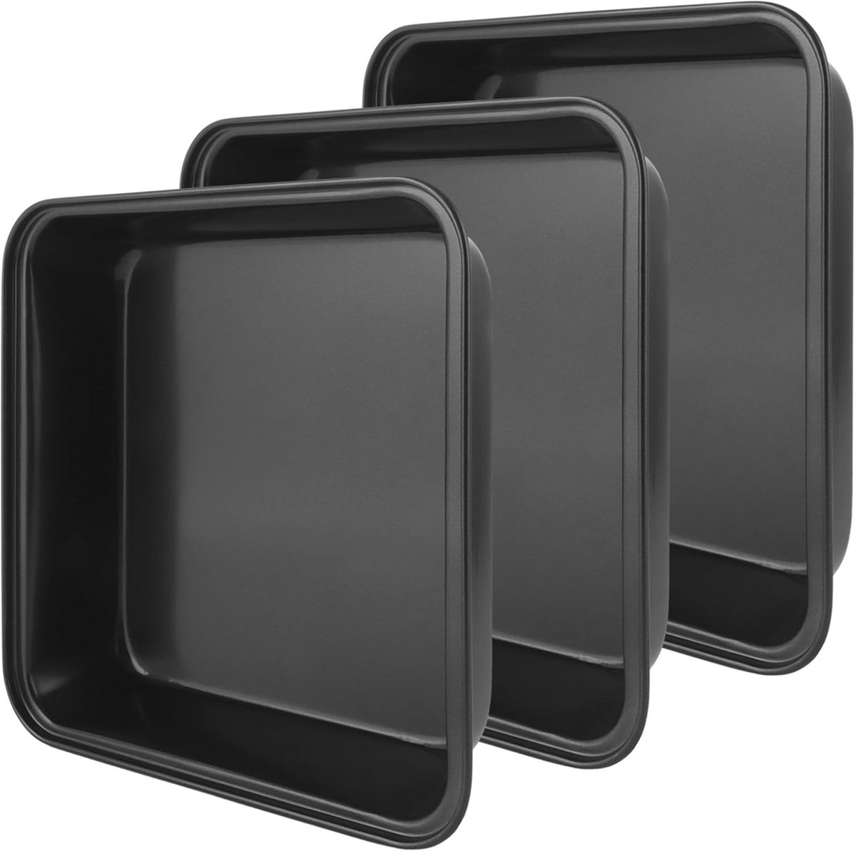 Ovenschalen voor Bakken - Vierkant, 20 x 20 cm, 3 Stuks, Ideaal voor Taarten en Lasagne