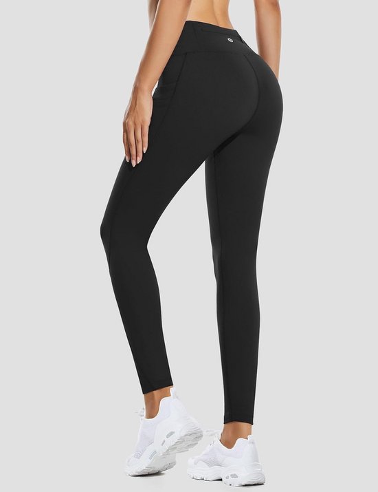 Libin Sport Thermische Flared Legging voor Dames 31 Cargo Thermische Broek Yogabroek Wandelbroek Waterafstotend Wintersportbroek Bootcut Broek met Zakken Donkerblauw, XL