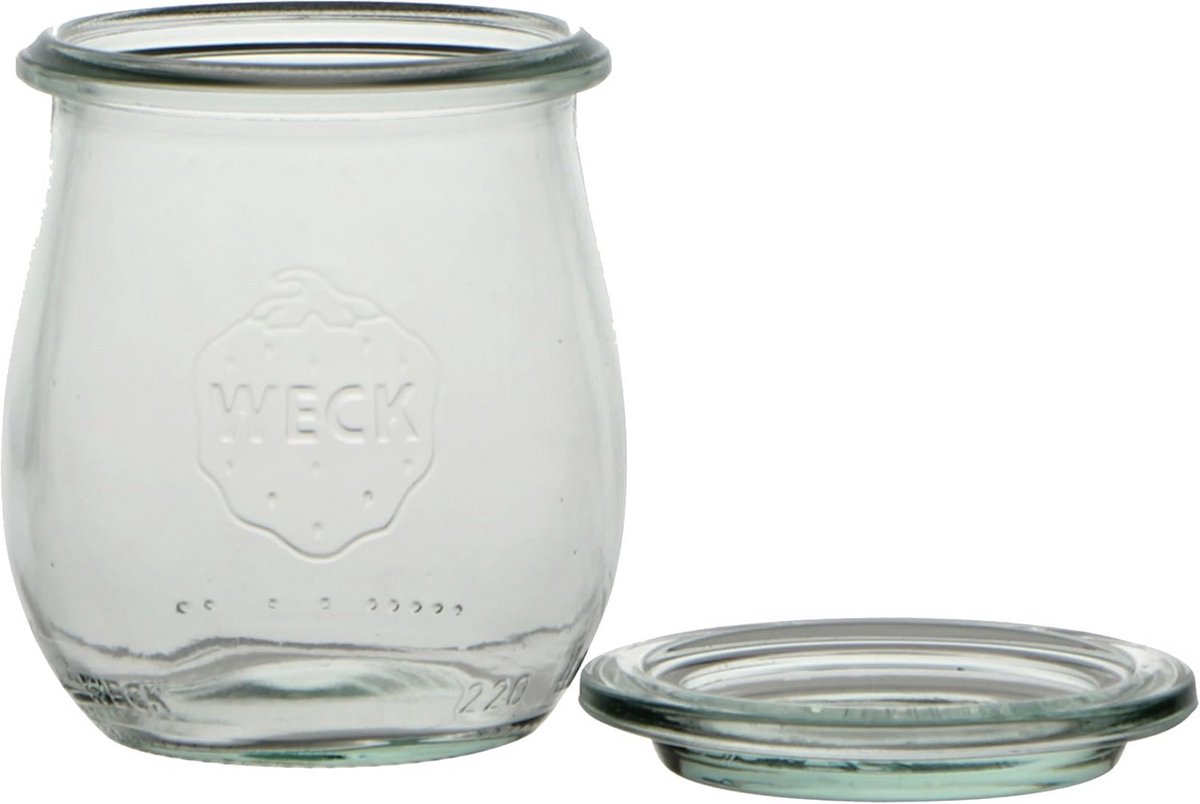Tulpenglas set van 12 - Inmaken en Bewaren - Transparant Glas - 220 ml