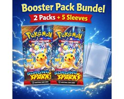 Pokemon TCG - Boosterpack Bundel - Surging Sparks - Scarlet & Violet - 2 pakjes + 5 sleeves