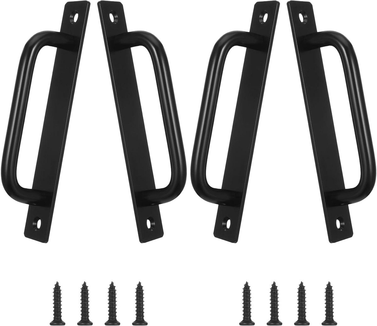Allecta - Schuifdeurgrepen Legering 4 Stuks - Kastdeur Handgrepen Zwart - Deurkast Meubels