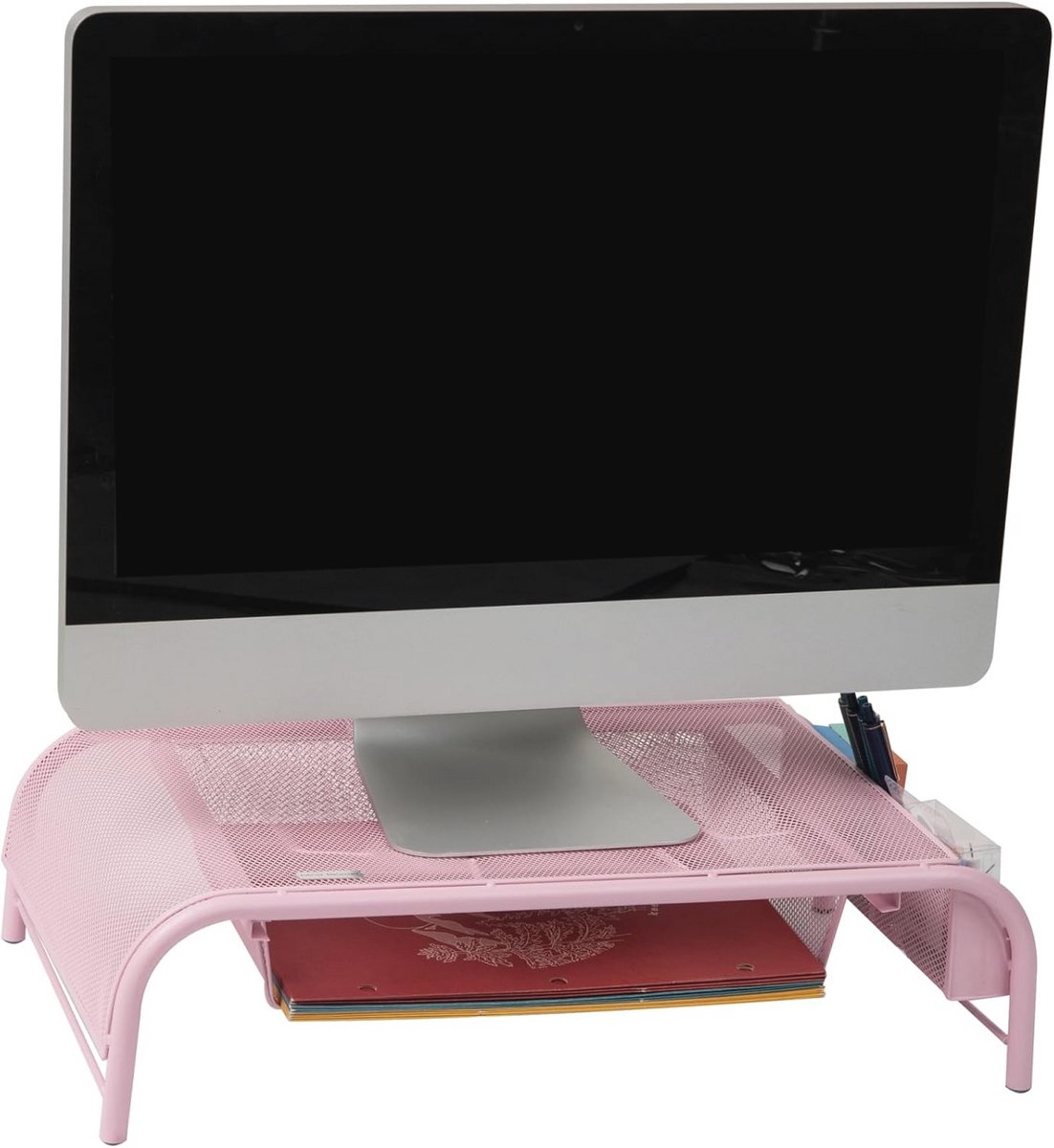 Ventilated Laptopverhoger met Papierlade en Opbergruimte voor Kantoor