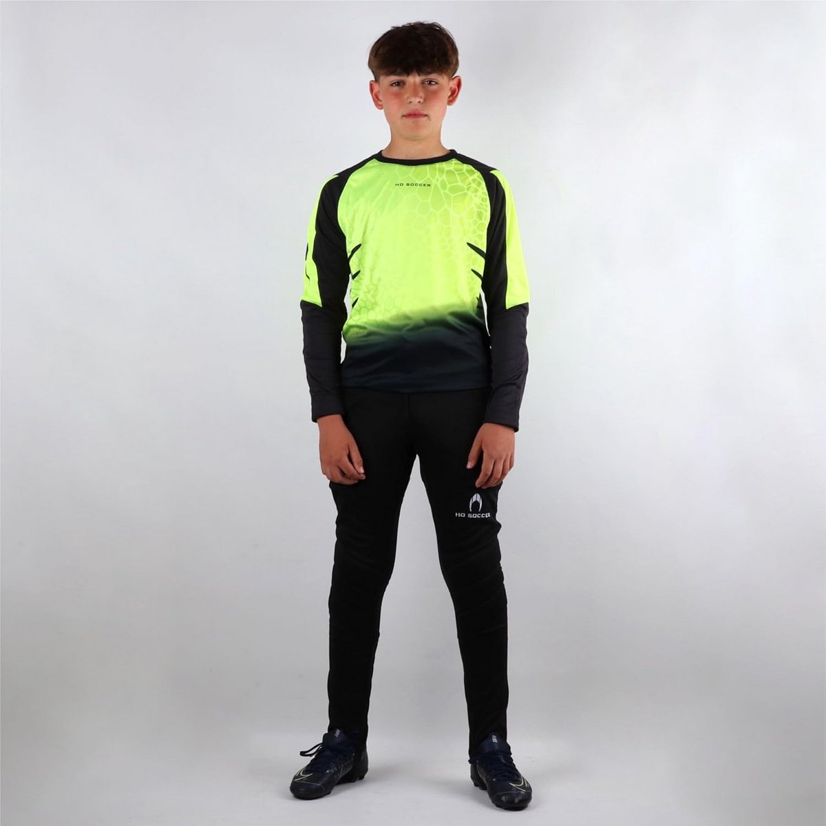 Keeper Set Kinderen Lange Mouwen en Lange Broek - Voetbal Goalie Outfit met Bescherming