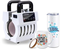 Mini Mokkenpers Machine voor Sublimatie - Geschikt voor 10 tot 15 oz Mok