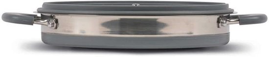 Opvouwbare steelpan 1,5 liter - Grijze campingpan met silicone en roestvrij staal — afbeelding 2