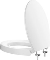 Hygiënische toiletbril met 5 cm zitverhoging en softclosemechanisme