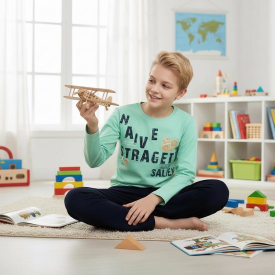 Pyjama Garçon - Ensemble pyjama - Katoen - 8018 - Naive - taille 13-14 ans