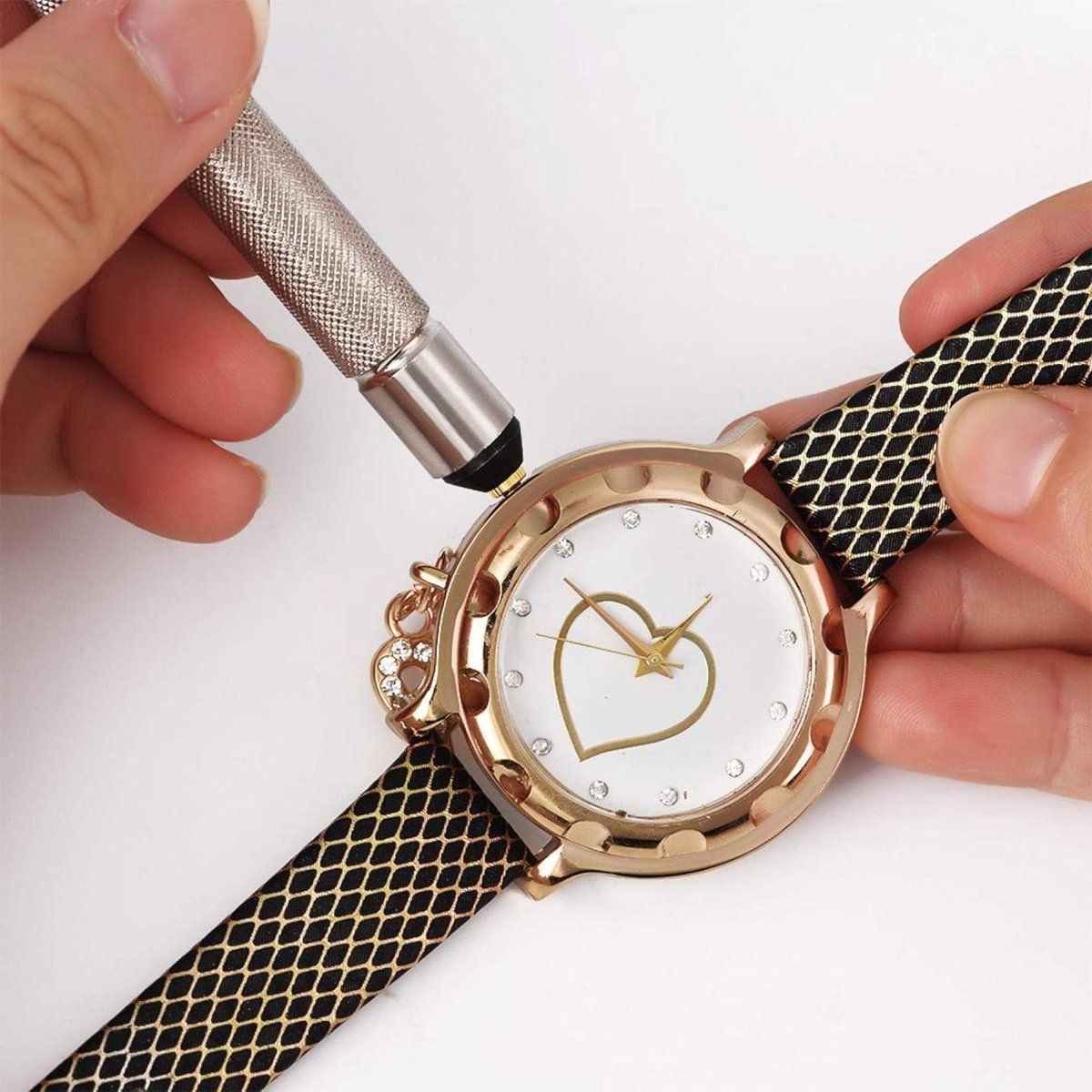 Allecta - Metalen horlogekroonwinder voor roestvrij staal - Universele afmeting - Horloge accessoire