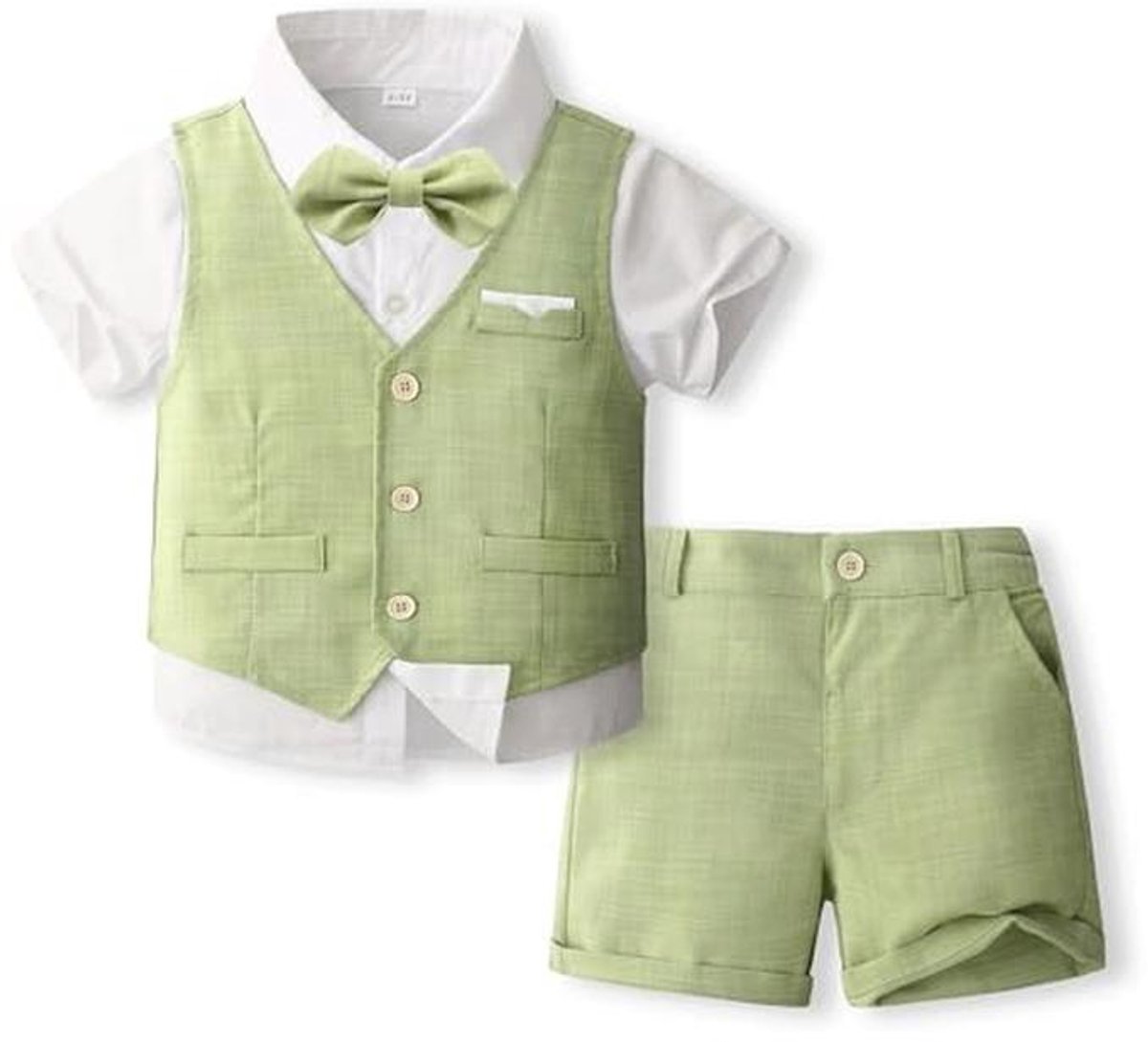 4-delig babyjongens zomer bruiloft pak peuter formele kleding set