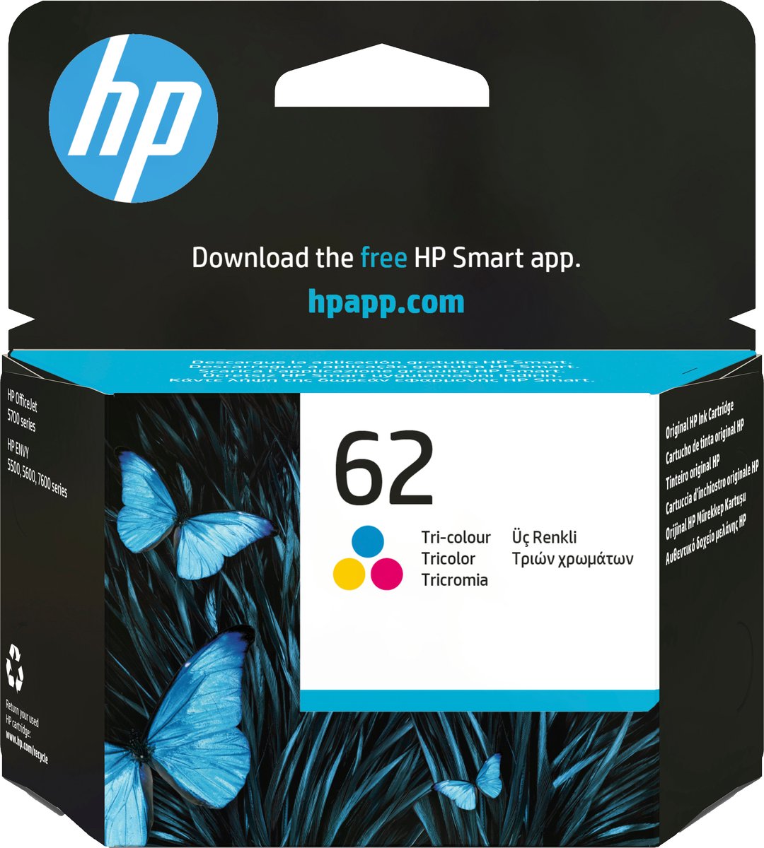 HP - C2P06AE - 62 - Inktcartridge - color