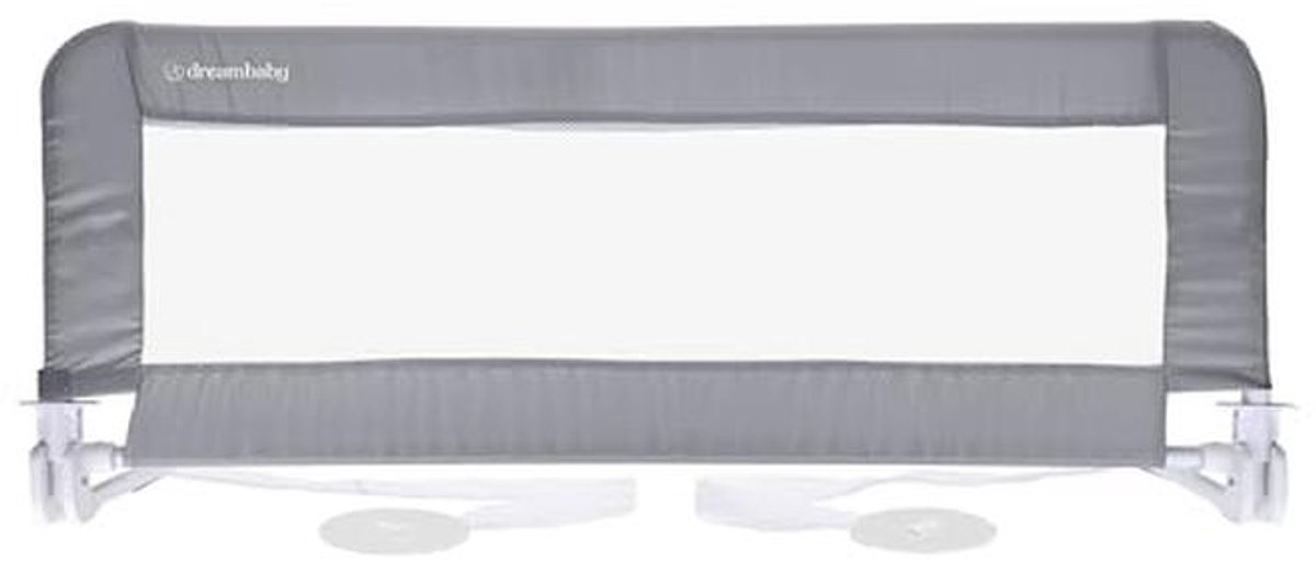 Opvouwbare Bed Veiligheidsbarrière voor Peuters - 110 cm Breed en 45,5 cm Hoog - Geschikt voor Platte Bedbodems tot Kingsize Matras - Grijs
