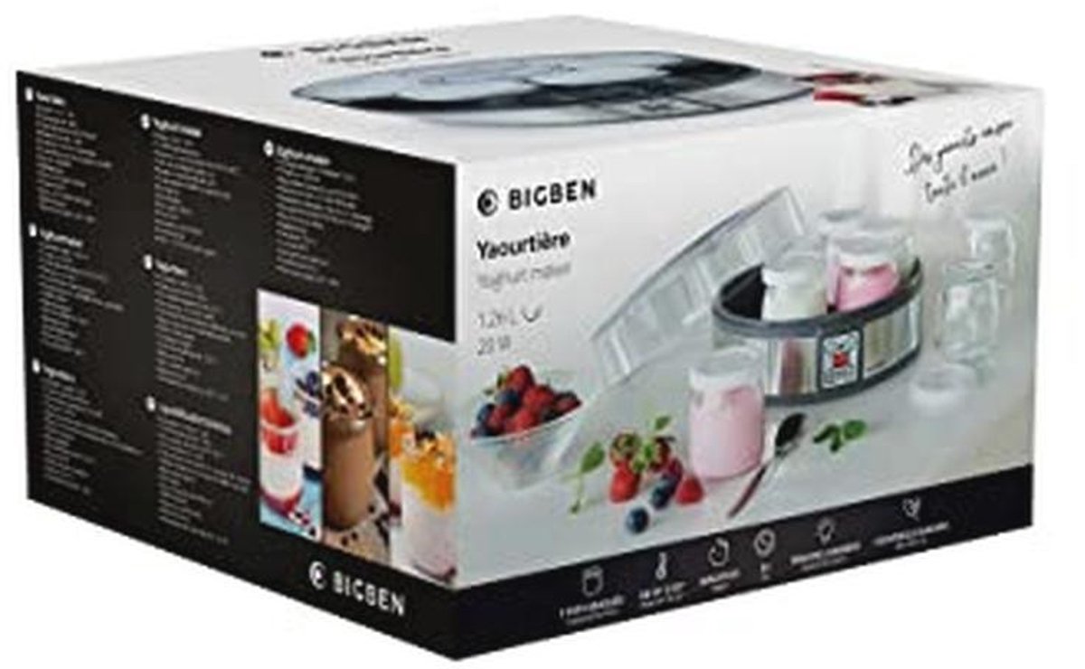 Compacte yoghurtmaker met 7 potten voor zelfgemaakte yoghurt