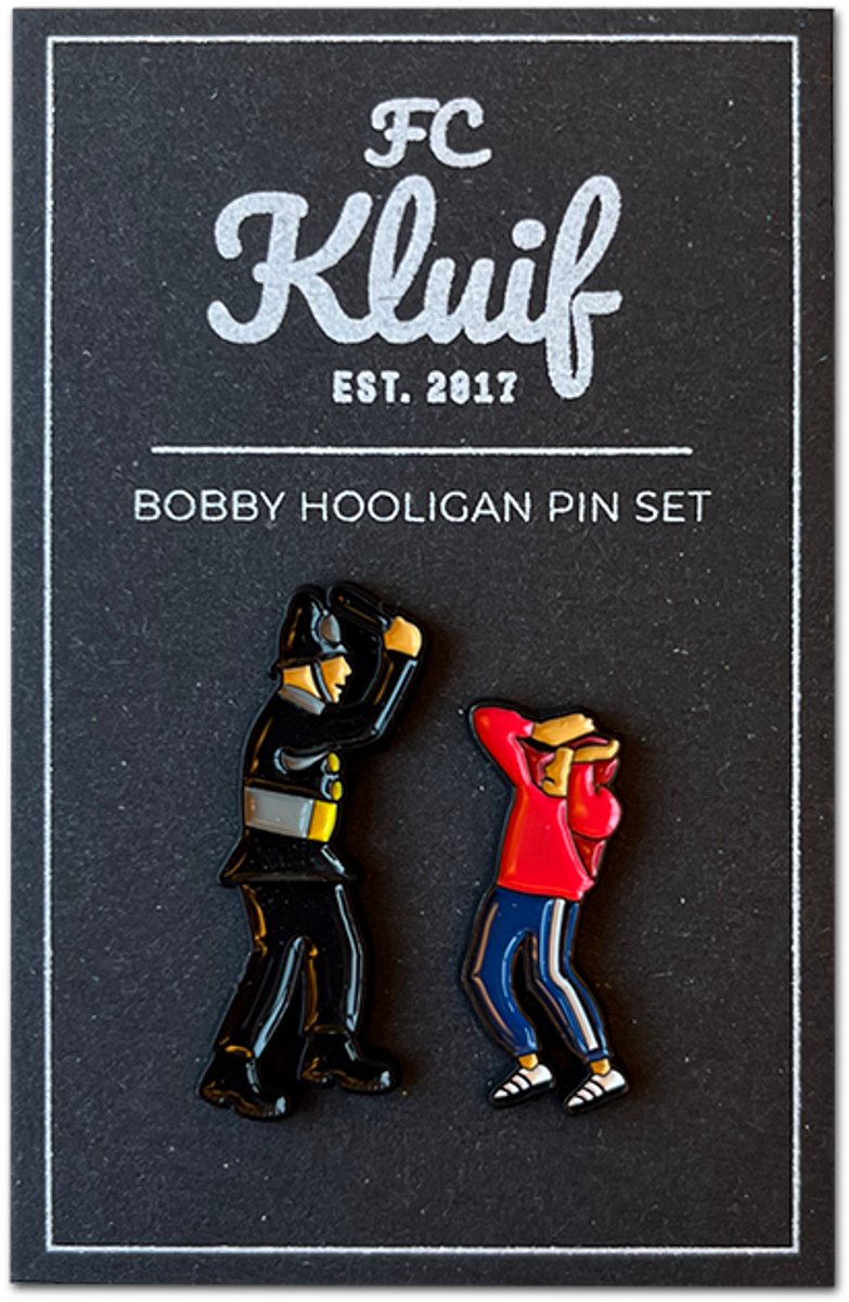 FC Kluif 'Bobby Hooligan' kleding speld - Voetbal broche voor op kleding