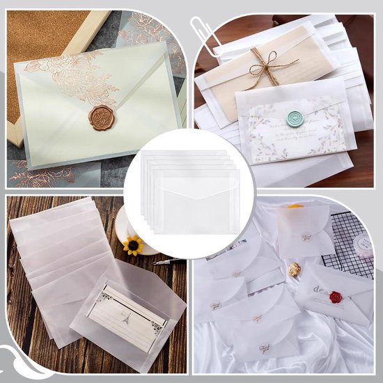 Cadeauenveloppen, 12 stuks, kleurrijk, kraftpapier, retro, ansichtkaart, bruiloft, verjaardag, lint (12 kleuren