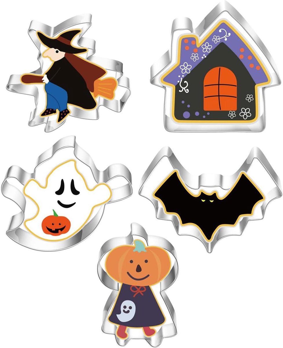 Cosensi - Uitsteekvormen Halloween Fondant Gebak Roestvrij Staal