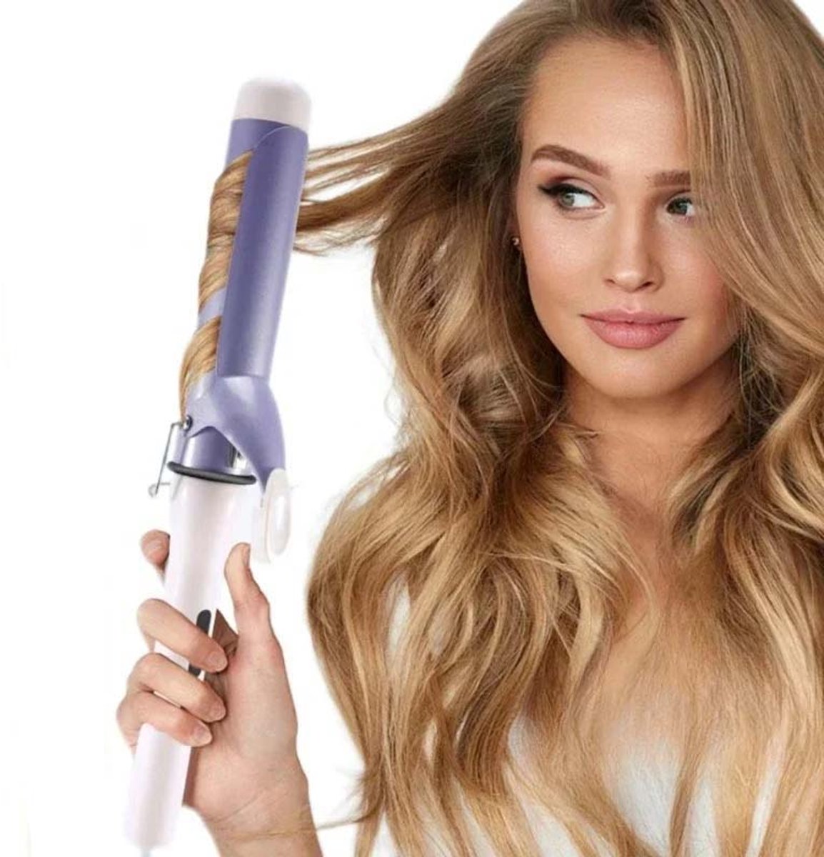 Professionele 40mm keramische roterende krultang, - afbeelding 3