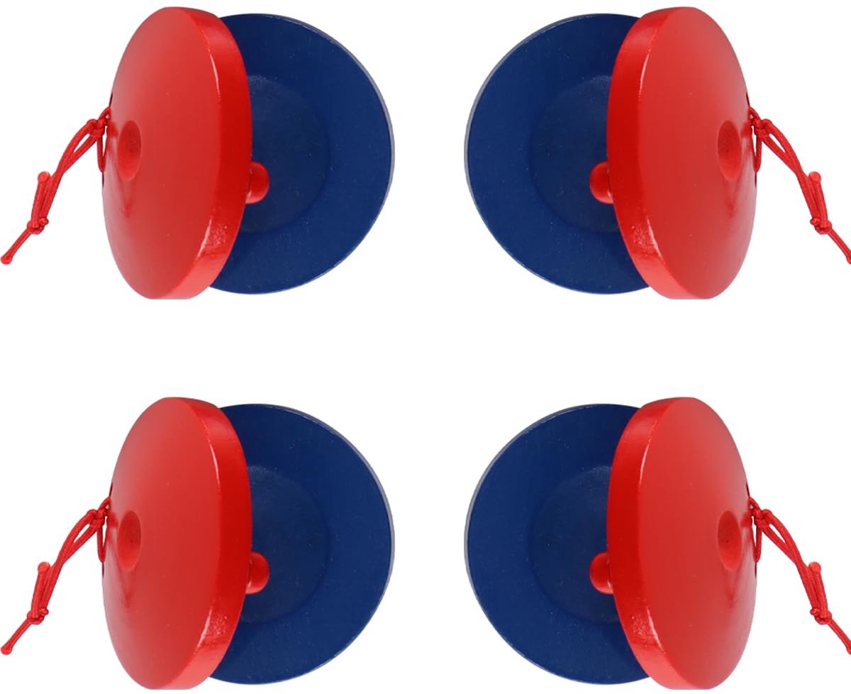 stuks houten castagnetten vingerclackers klepels onderwijs klepels percussie-instrumenten mini-klap