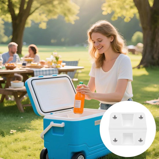 Vervangende kunststof scharnierset met schroeven voor Coleman Xtreme koelboxen — afbeelding 4