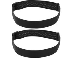 Elastische Hoofdlampband Vervanging voor Zwarte Hoofdlampen - Verstelbare Hoofdband met Clips - Zwart - Universele Pasvorm