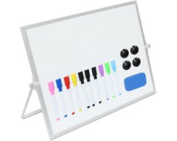 Mini whiteboard - 30x40 cm - bureau - met accessoires