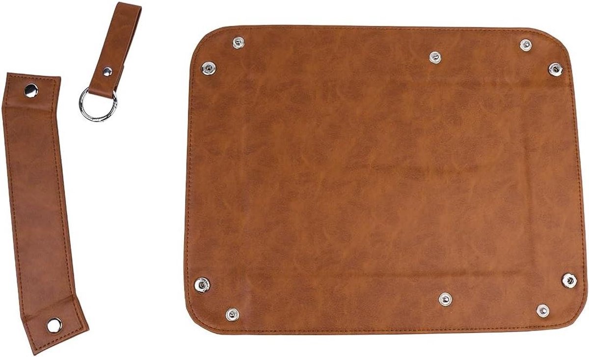 Cosensi - Valet Tray voor opa Elegante nachtkastje organizer van PU leer voor portemonnee, telefoon, sleutels, horloge en meer - Cadeau voor opa - Stijlvolle mannen accessoire