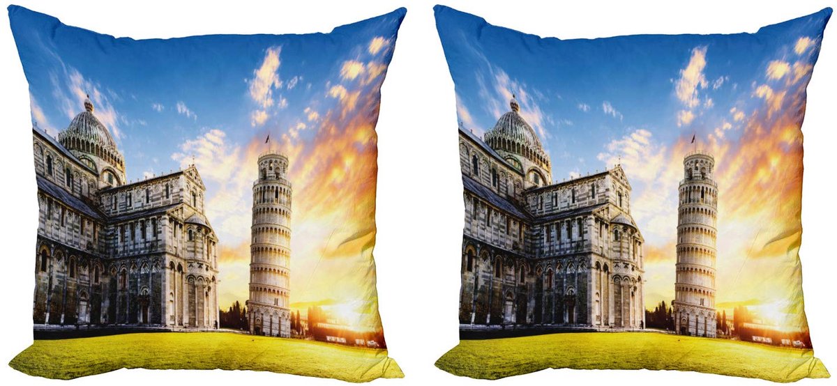 ABAKUHAUS Italië Kussenhoes Set – Dubbelzijdig Digitaalprint – 40x40 cm Mehrfarbig