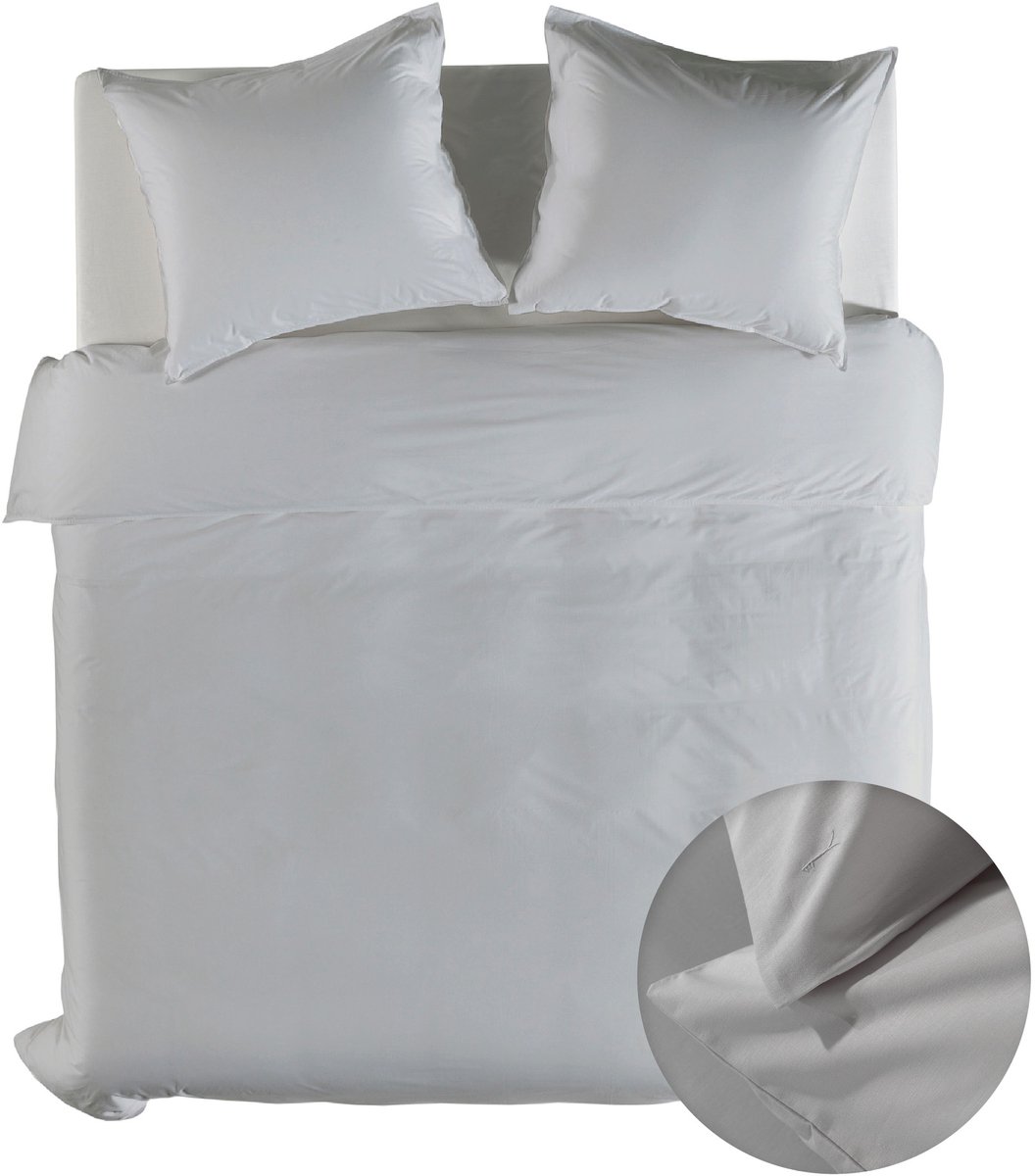 Yellow Dekbedovertrek Katoen Suite Casablanca - Vaporous Grey - 200x200/220 cm - 100% Katoen - Tweepersoons