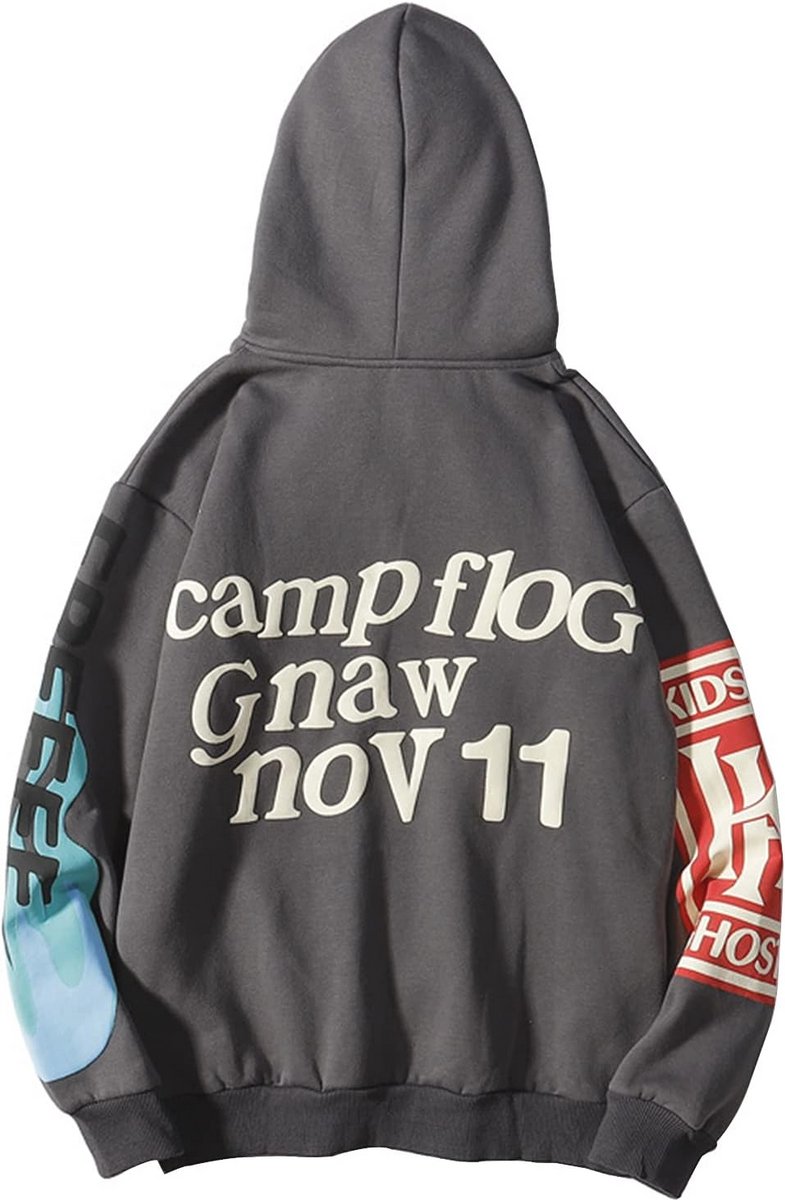 Hip Hop Hoodie Pullover met Capuchon en Lange Mouwen voor Street Style